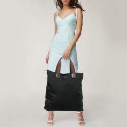 Gucci Black GG Canvas Vertical Tote