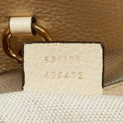 Gucci Cream Leather Medium Soho Chain Tote