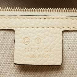 Gucci Cream Leather Medium Soho Chain Tote