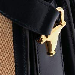 Gucci Brown Small Canvas Horsebit 1955 Shoulder Bag