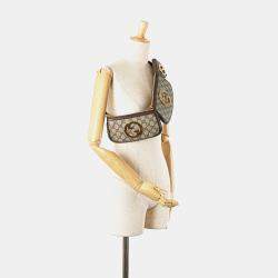 Gucci Brown Mini GG Supreme Blondie Belt Bag