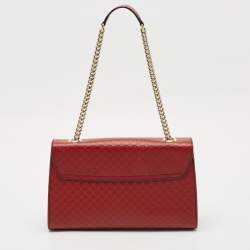 Gucci Red Microguccissima Leather Medium Emily Chain Shoulder Bag