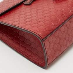 Gucci Red Microguccissima Leather Medium Emily Chain Shoulder Bag