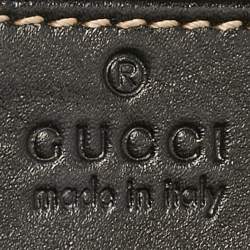 Pre Owned Gucci Black Matelassé Leather GG Marmont Belt Bag