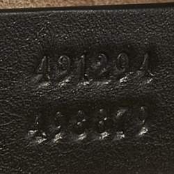 Pre Owned Gucci Black Matelassé Leather GG Marmont Belt Bag