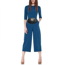 Pre Owned Gucci Black Matelassé Leather GG Marmont Belt Bag