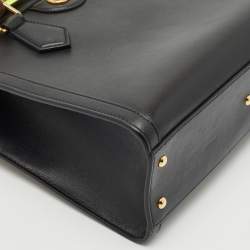 Gucci Black Leather Small Bamboo Diana Tote