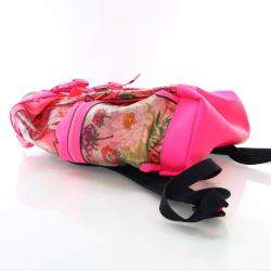 Gucci Pink PVC Flora Backpack