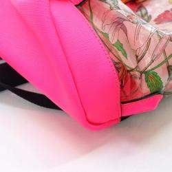 Gucci Pink PVC Flora Backpack