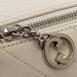 Gucci White Mini Leather Blondie Shoulder Bag