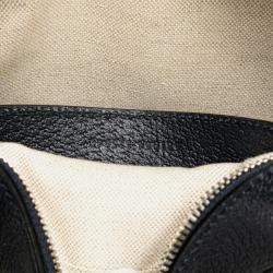 Gucci Beige Black Small GG Supreme Textured Dollar Calfskin Web Ophidia Camera Bag