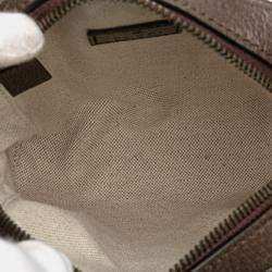 Gucci Beige Brown Mini GG Supreme Ophidia Crossbody