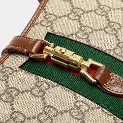 Gucci Beige Brown Mini GG Supreme Jackie 1961 Crossbody