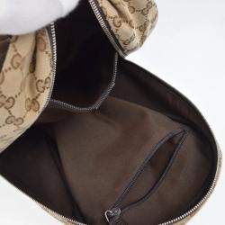 Gucci Beige GG Canvas Backpack