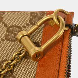 Gucci Brown Canvas Coin Case Wallet