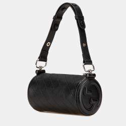 Pre Owned Gucci Black Mini Leather Blondie Shoulder Bag