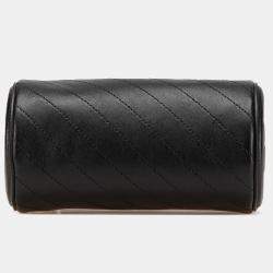 Pre Owned Gucci Black Mini Leather Blondie Shoulder Bag