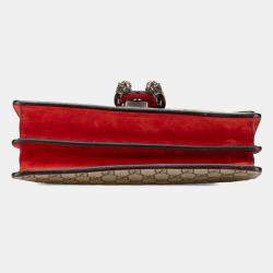 Gucci Brown Small GG Supreme Dionysus Shoulder Bag