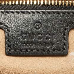 Gucci Beige/Black GG Supreme Canvas Medium Padlock Shoulder Bag