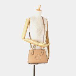 Gucci Brown Medium Leather Soho  Convertible Top Handle 