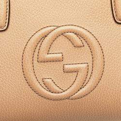 Gucci Brown Medium Leather Soho  Convertible Top Handle 