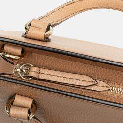 Gucci Brown Medium Leather Soho  Convertible Top Handle 