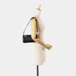 Pre Owned Gucci Black Mini Leather Blondie Shoulder Bag
