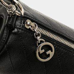 Pre Owned Gucci Black Mini Leather Blondie Shoulder Bag