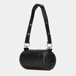 Pre Owned Gucci Black Mini Leather Blondie Shoulder Bag