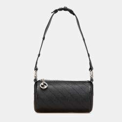 Pre Owned Gucci Black Mini Leather Blondie Shoulder Bag
