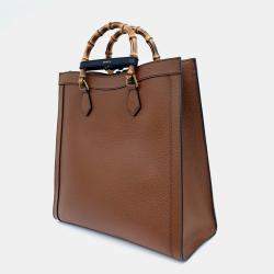 Gucci Brown Leather Diana Large Tote Bag