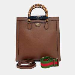 Gucci Brown Leather Diana Large Tote Bag
