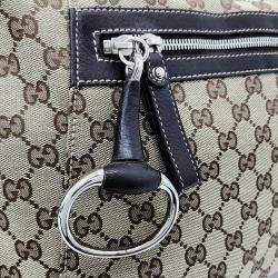 Gucci Beige Fabric Jagarde Shoulder Bag