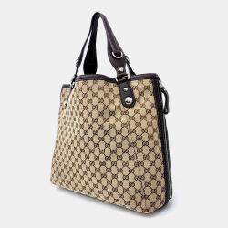 Gucci Beige Fabric Jagarde Shoulder Bag