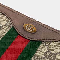 Gucci Beige Canvas Supreme Portfolio Clutch