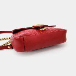 Gucci Red Leather Matrasse Mini Shoulder Bag