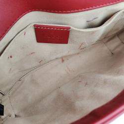 Gucci Red Leather Matrasse Mini Shoulder Bag