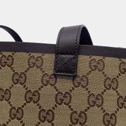 Gucci Brown Coated Canvas Tortissima Shoulder Bag Small