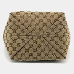 Gucci Brown Coated Canvas Tortissima Shoulder Bag Small