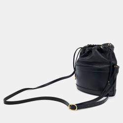 Gucci Black Leather 1955 Horsebit Bucket Bag