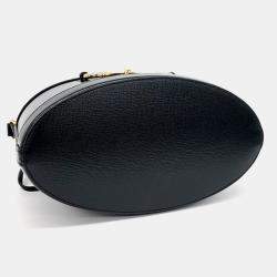Gucci Black Leather 1955 Horsebit Bucket Bag