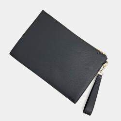 Gucci Black Leather Horsebit Clutch