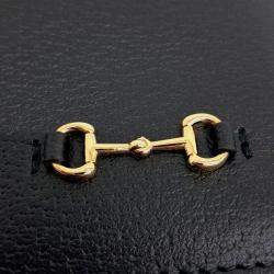 Gucci Black Leather Horsebit Clutch