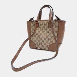 Gucci Beige Canvas Jacquard Tote and Shoulder Bag