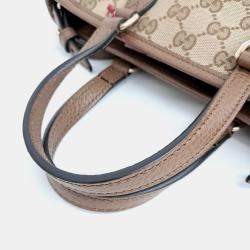 Gucci Beige Canvas Jacquard Tote and Shoulder Bag