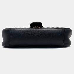 Gucci Black Leather Marmont Matrasse Shoulder Bag