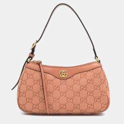 Gucci Pink Fabric Ophidia Small Shoulder Bag