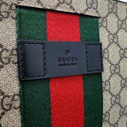 Pre Owned Gucci Beige PVC GG Supreme Clutch Bag
