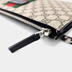 Pre Owned Gucci Beige PVC GG Supreme Clutch Bag