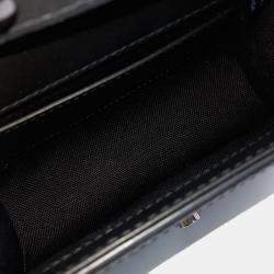 Gucci Black Denim and Leather Ophidia GG Mini Shoulder Bag